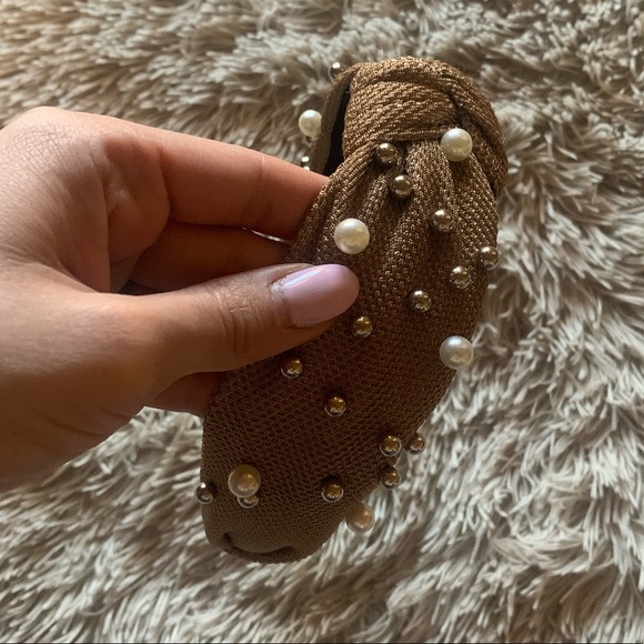 New light brown pearls headband - Picture 2 of 6